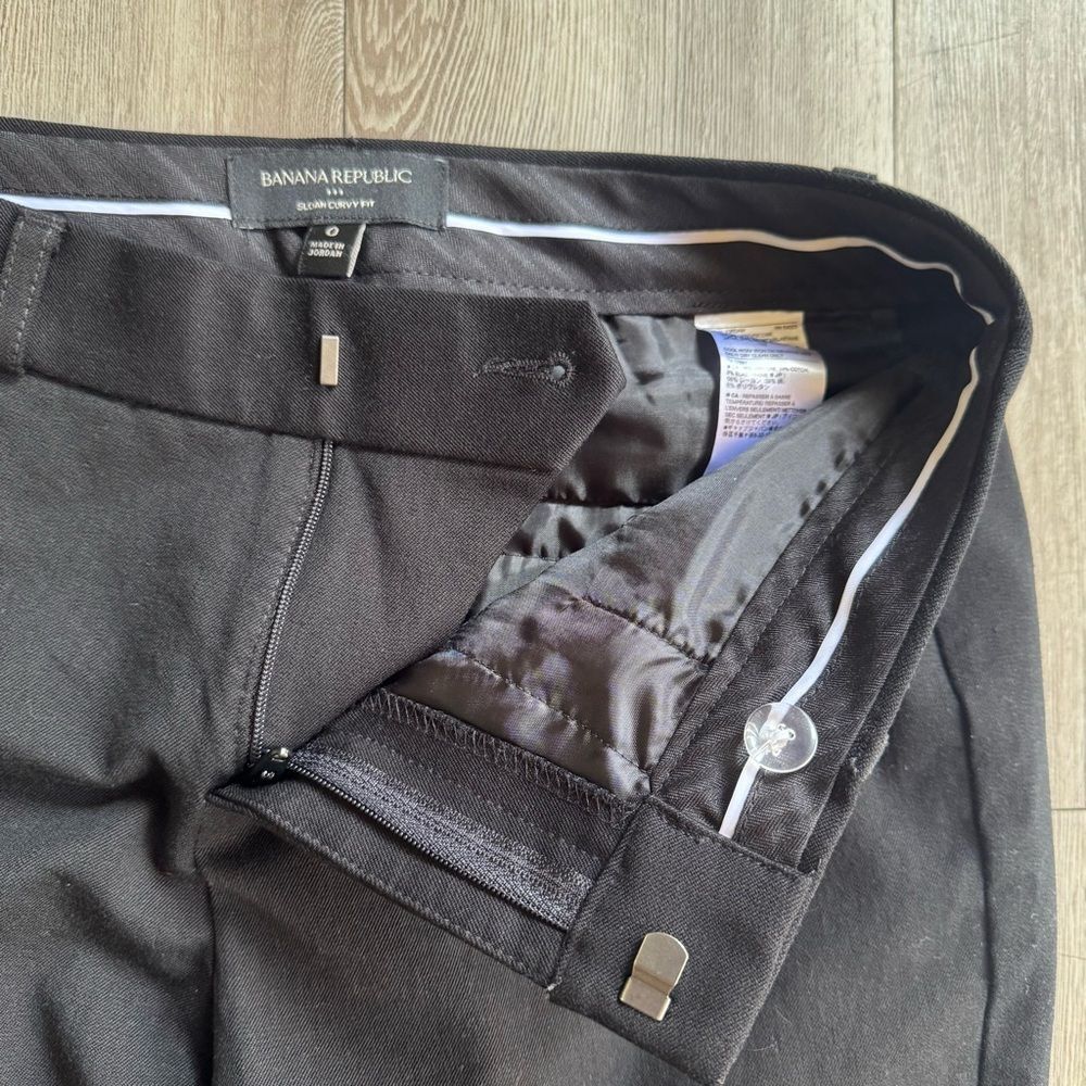 Banana Republic Black Sloan Curvy Fit Women’s Pants Size 0 - Picture 3 of 13